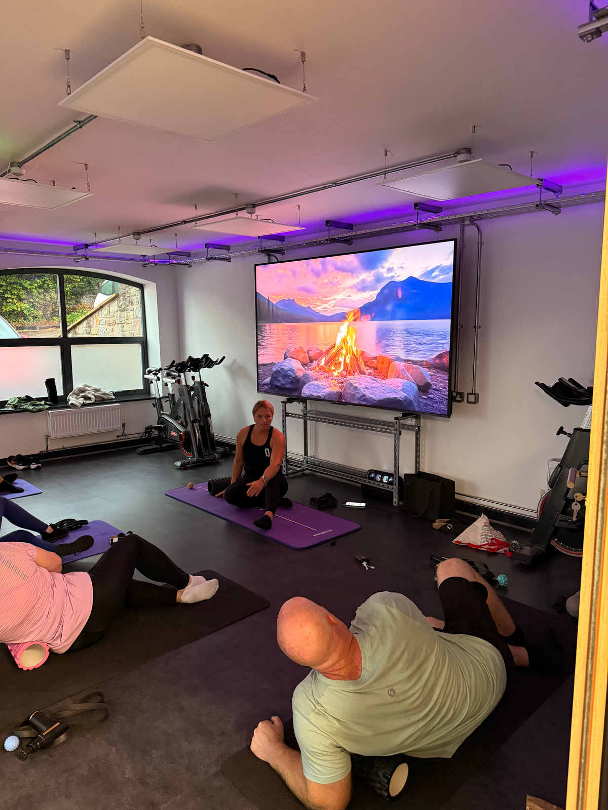 A group training session on mats at The Quarry